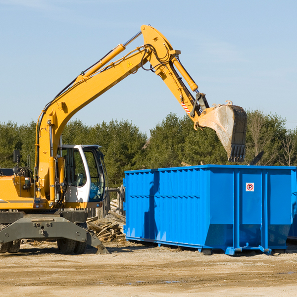 what are the rental fees for a residential dumpster in Ryland AL